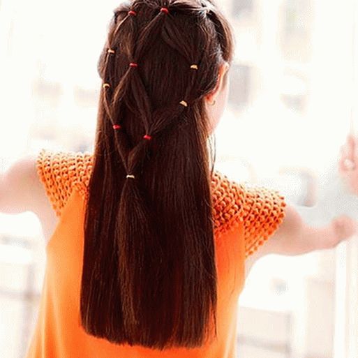 Детски фризури за долга коса дома со свои раце